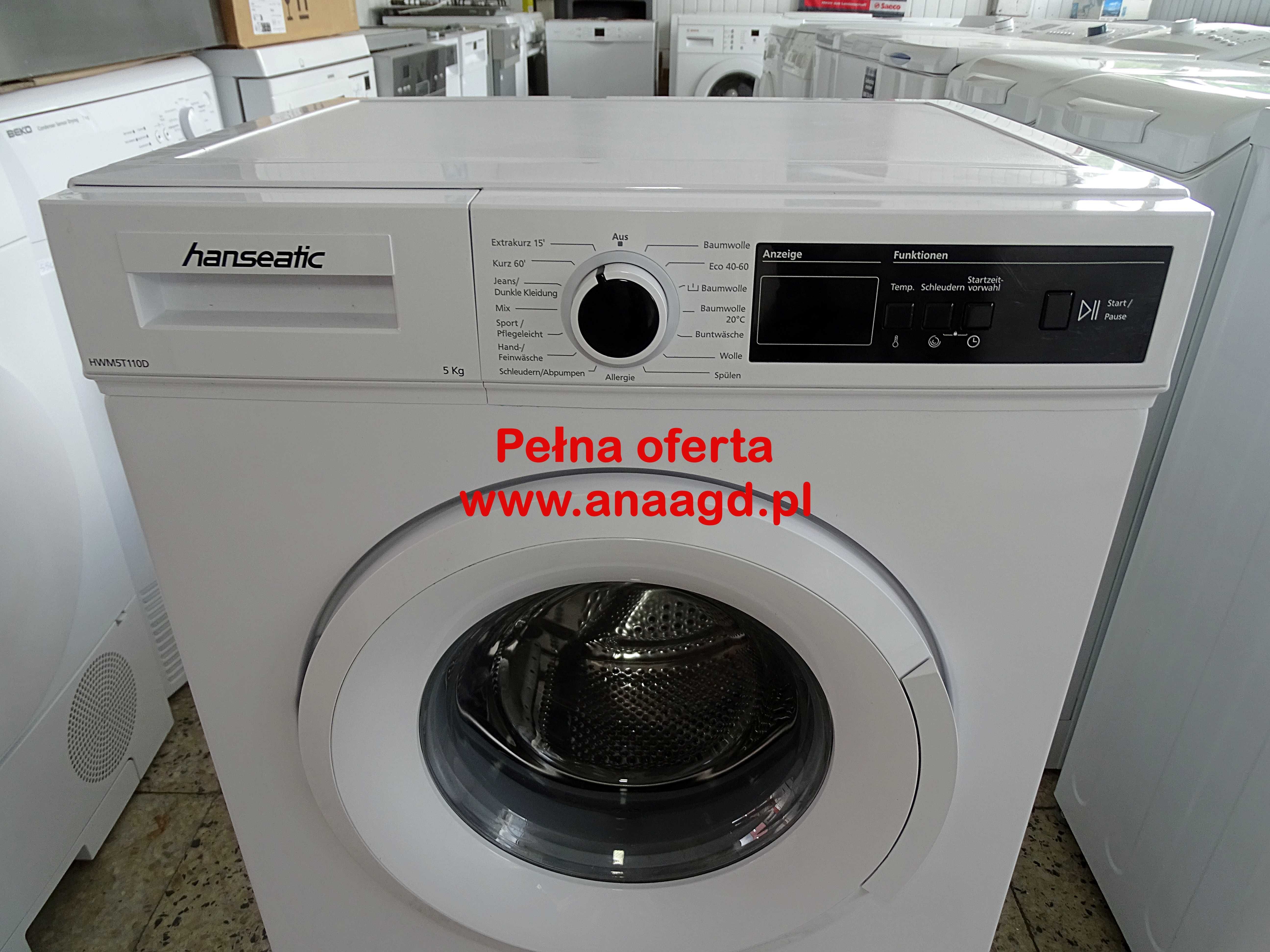 Pralka HANSEATIC HWM 5T110D głęb. 50 cm GWARANCJA Duży Wybór AGD