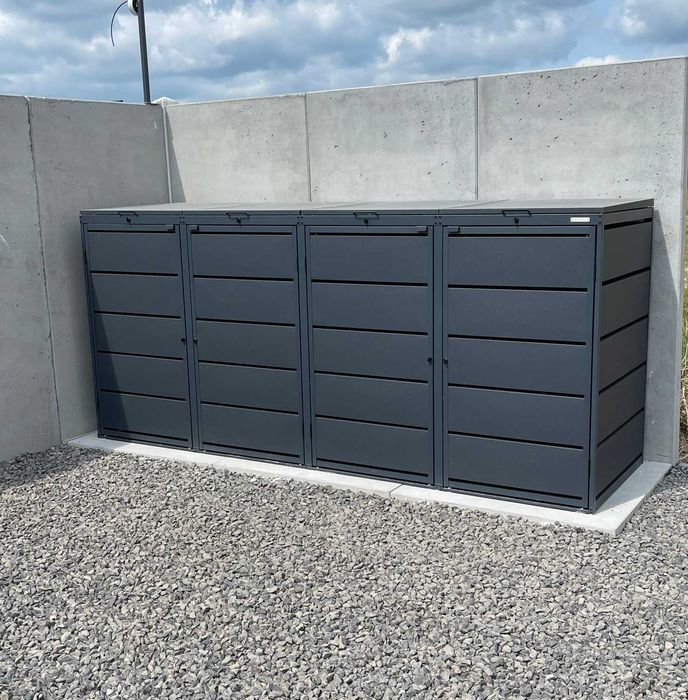 Obudowa koszy metal Premium, Zabudowa na kosze na śmieci, Osłona koszy