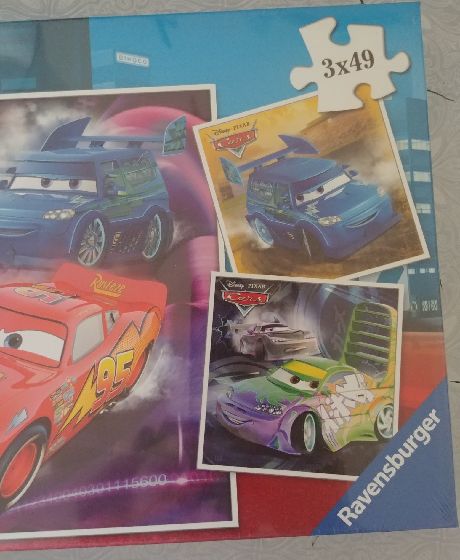 Puzzle NOWE 5+ Cars Auta Zygzak 3x49 elementów 093052