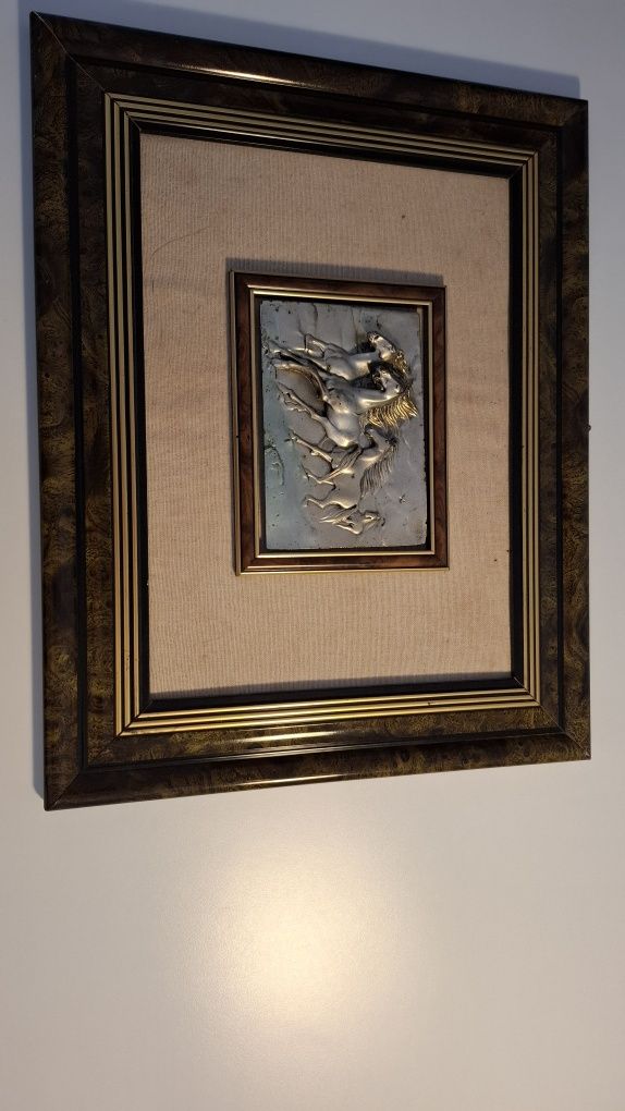 Quadro com escultura de cavalos em 3D - Creazioni artistiche