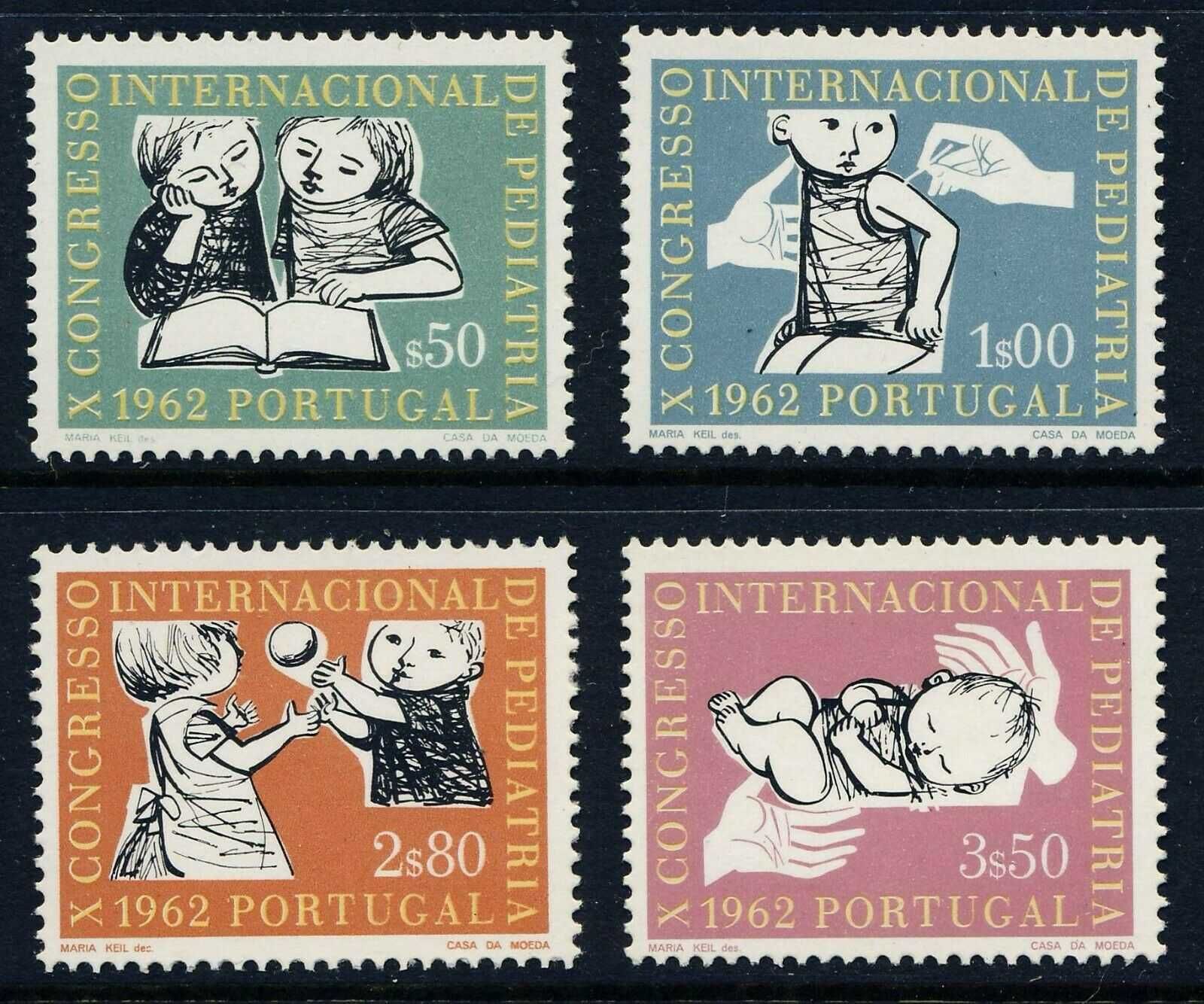 Selos Portugal 1962 - Série Completa Nova MNH Nº894-897