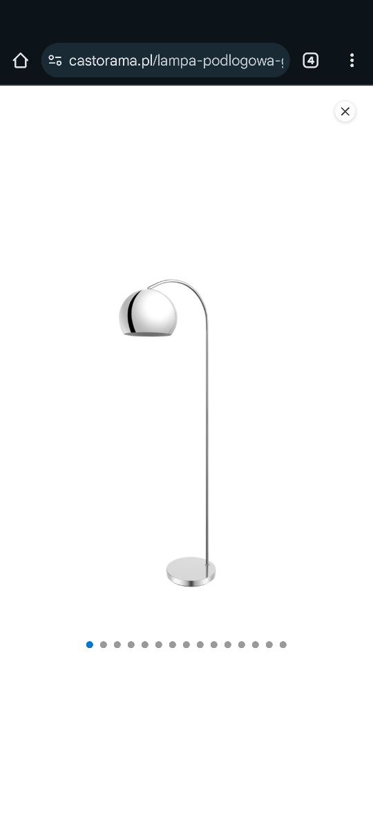 Lampa podłogowa chrom