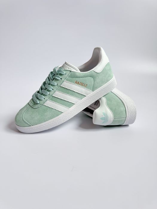 Жіночі кросівки Adidas Gazelle 38 розмір. Зелені кеди адідас газель