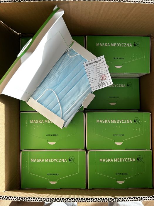 Maseczki jednorazowe 2000 sztuk nowe