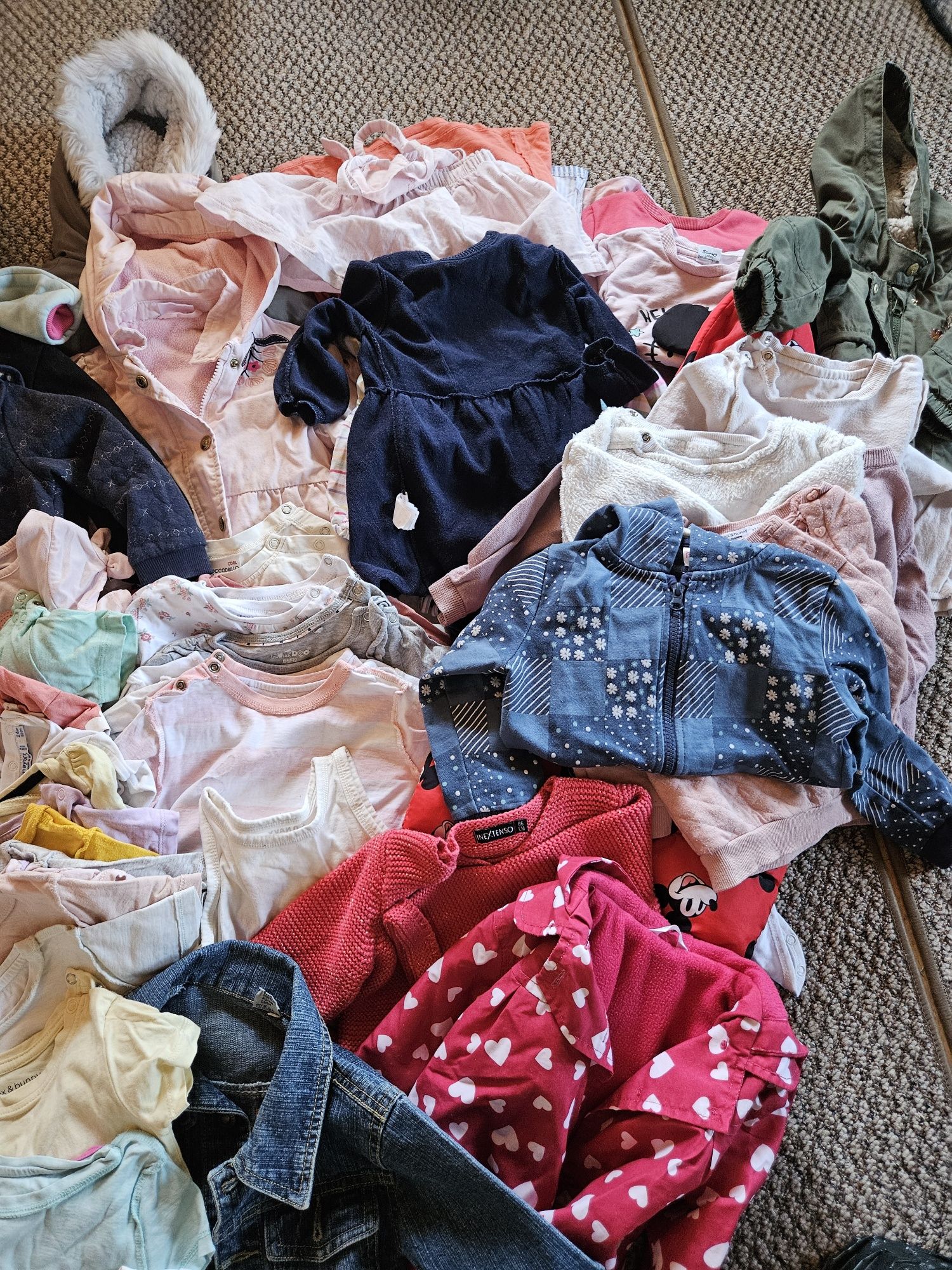 Paka zestaw ubranka dla dziewczynki 86-92 szt.90