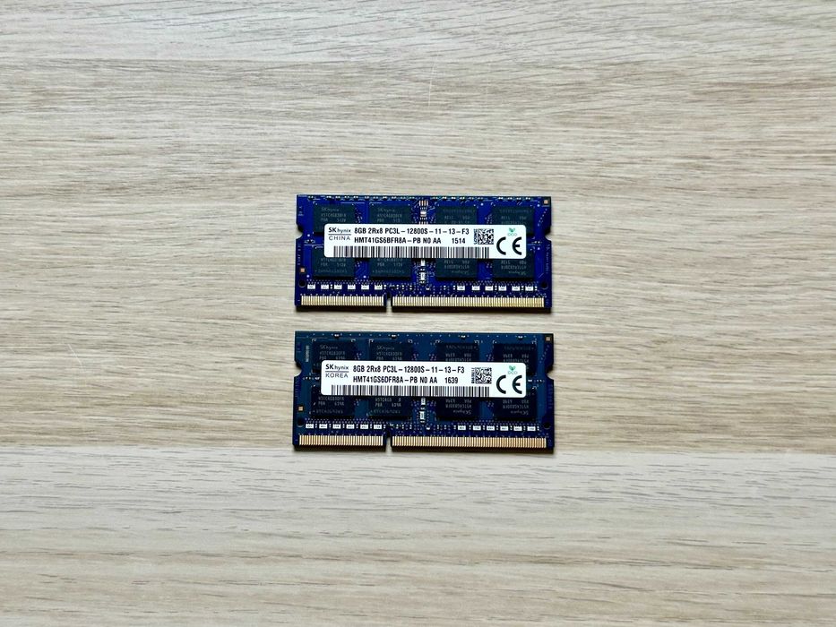 RAM Hynix 16GB DDR3L PC3L 12800S 11 13 F3 (2x8GB) – sprawna, testowana