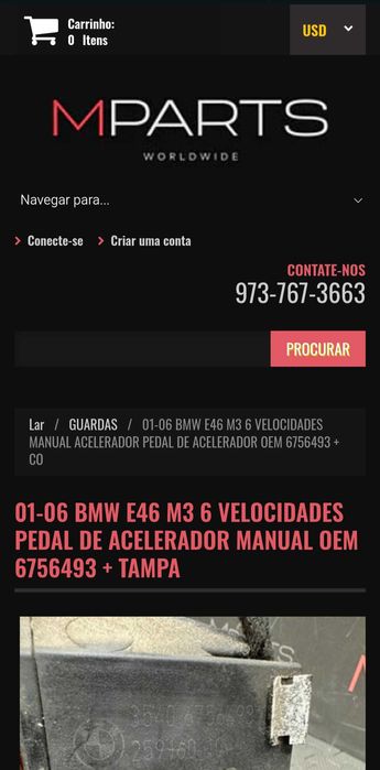 Pedal acelerador BMW e46 M3