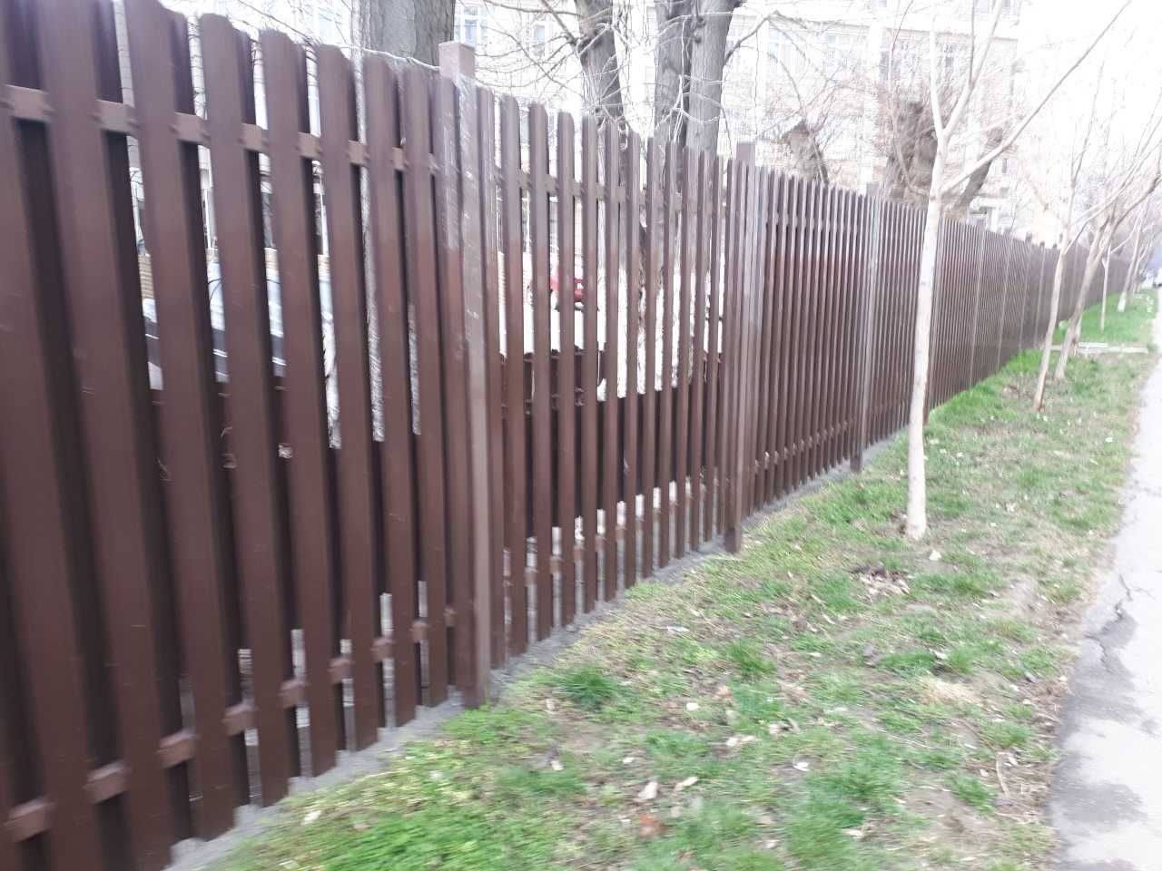 Штакетник металлический для забора Евроштакет Забор жалюзи Ранчо Завод