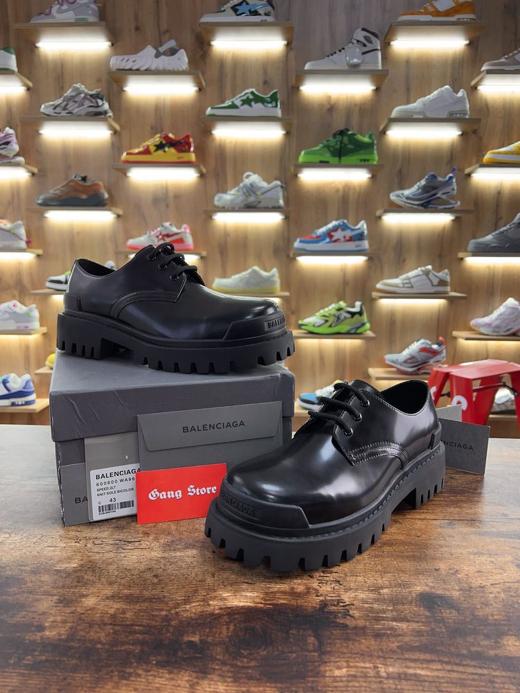 Черевики Дербі Balenciaga Black Strike Derby ЗНИЖКА !