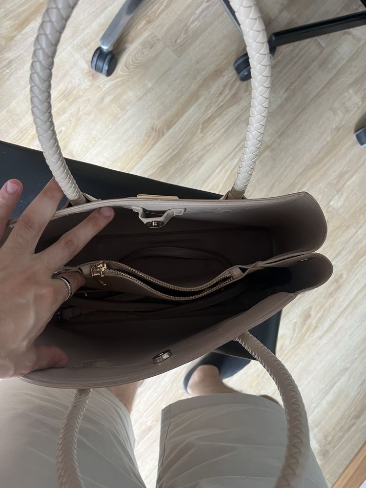Torebka damska QUAZI beżowa shopper