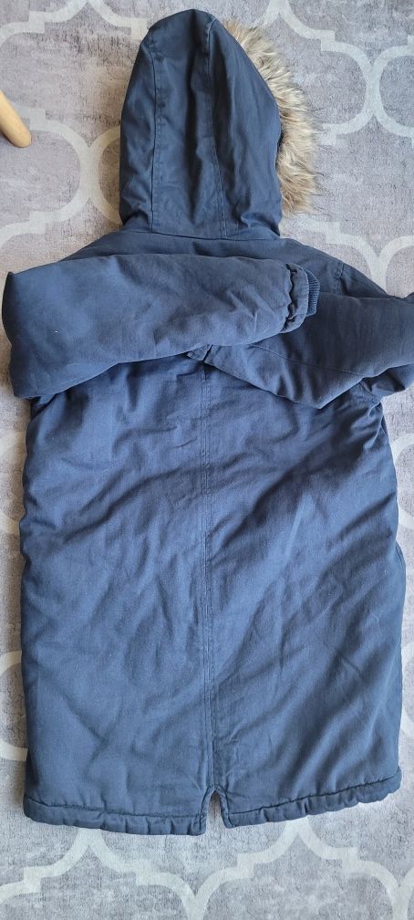 Kurtka chłopięca 146cm 20-11 lat parka jesień/zima granatowa Lidl