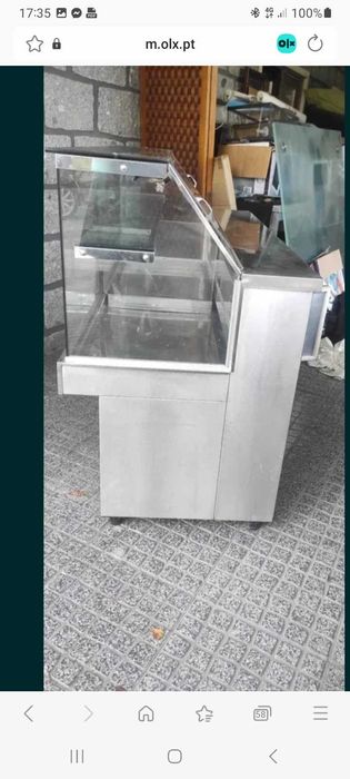 Vitrine frigorífico em inox