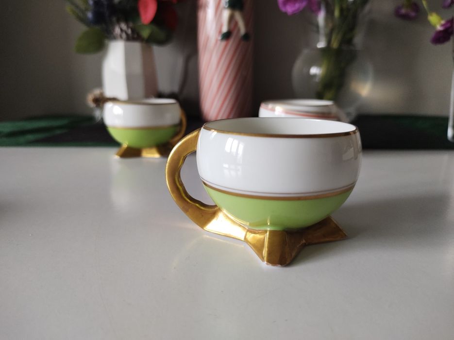 Przedwojenna Piękna Filiżanka Ćmielów Lata 30 Art Deco B. Wendorf  !