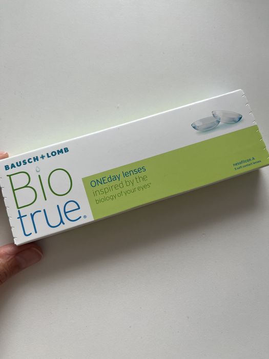 BioTrue, One Day, soczewki jednodniowe 8,6 5 sztuk moce -1 oraz -0,75