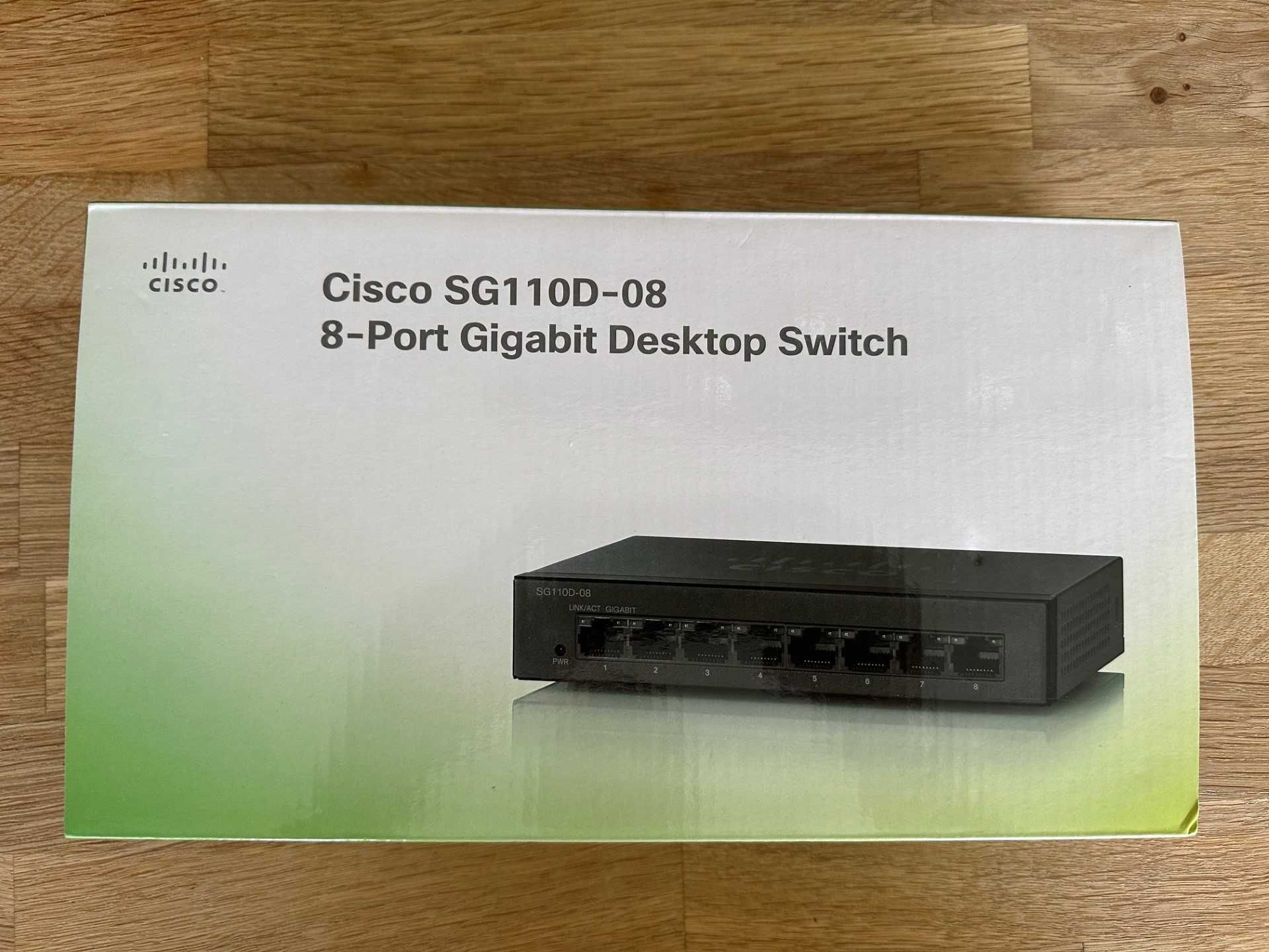 2x Cisco Switch SG110D-08 (8-Port Gigabit Desktop Switch)