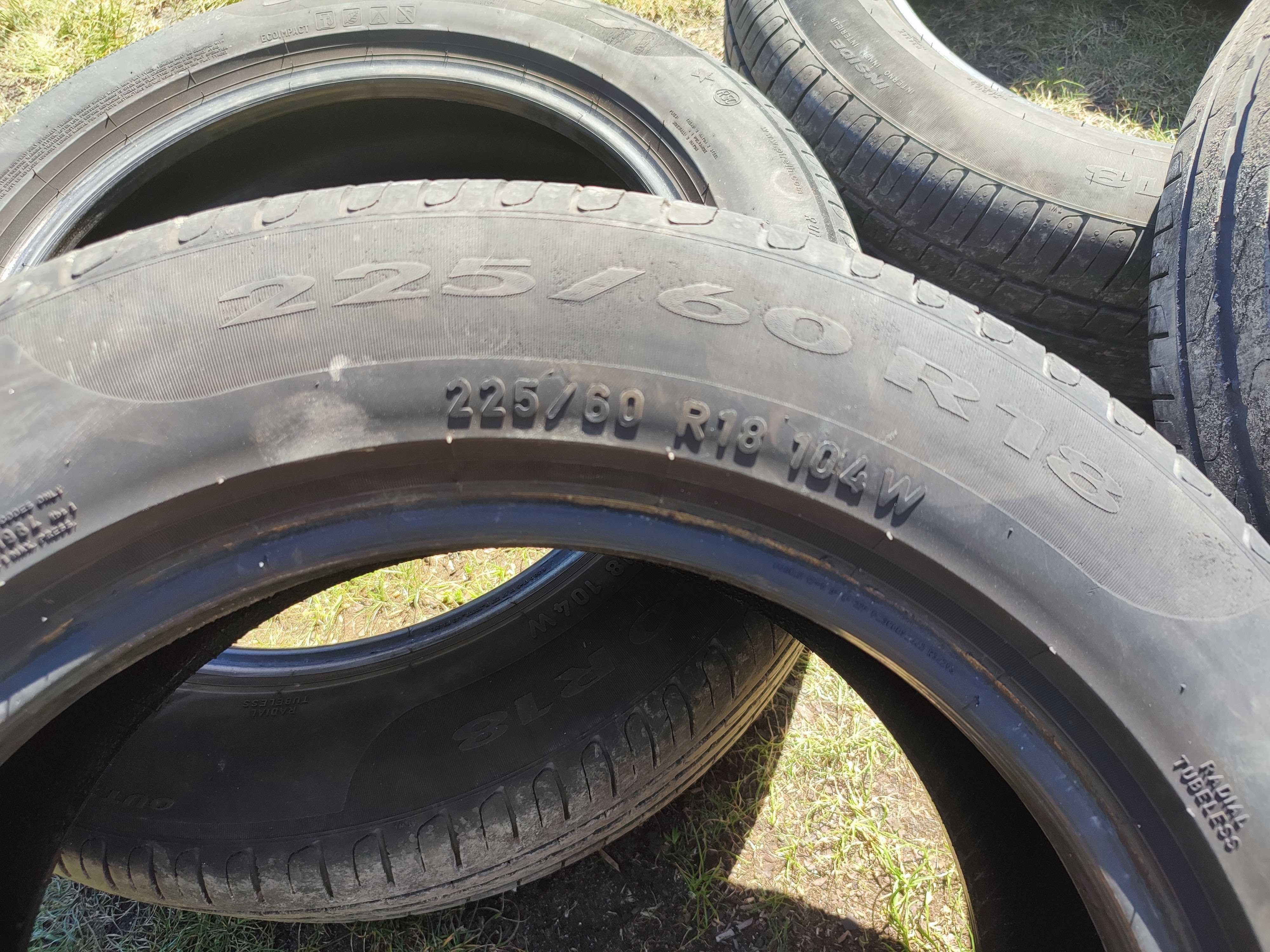 Komplet opon letnich 4 szt. 225/60/18 Pirelli P7 RunFlat -2020 r.