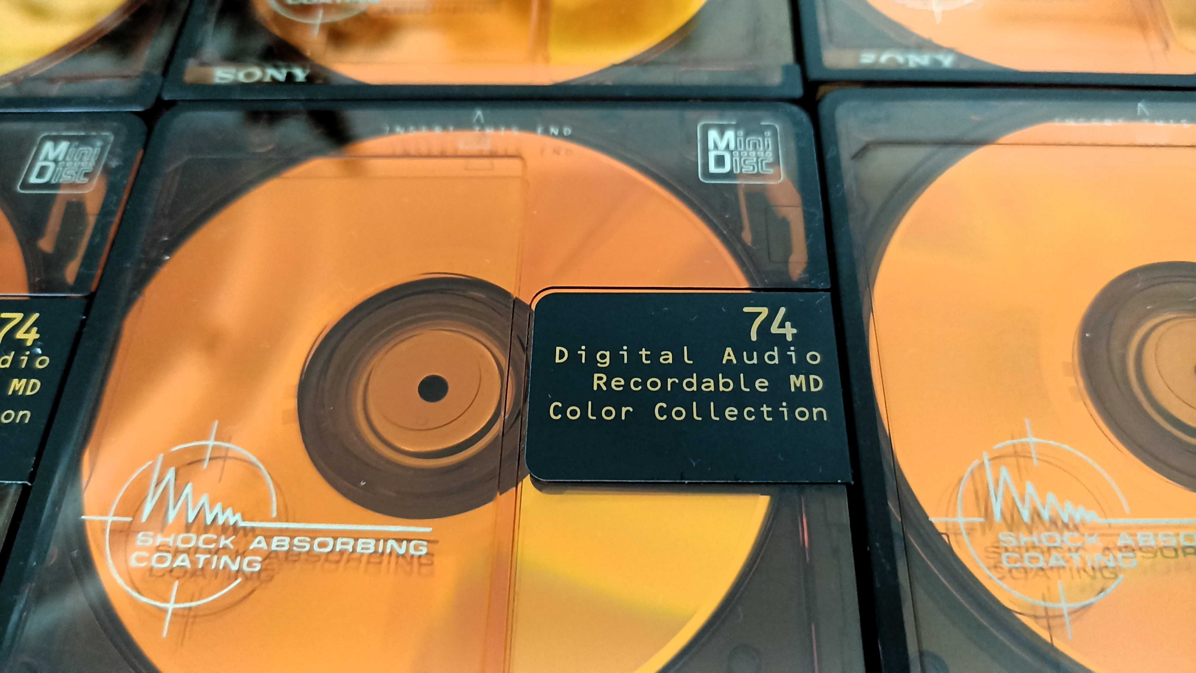 Pakiet 12 płyt MiniDisc Sony 74 pomarańczowe