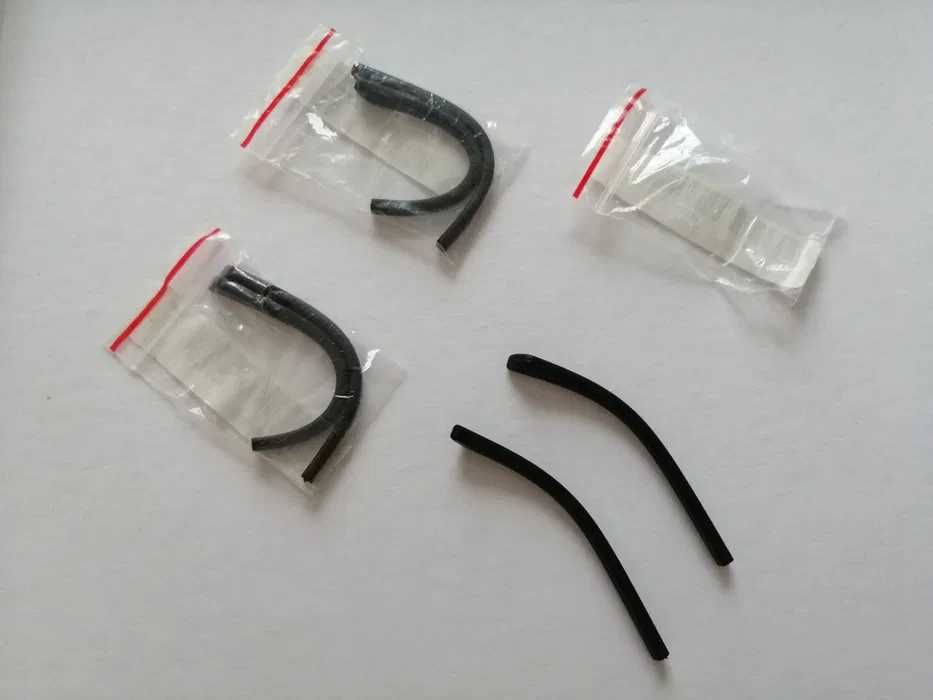 Czarne osłonki silikonowe do oprawek okularów 1 para