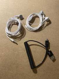 Słuchawki i kabel USB