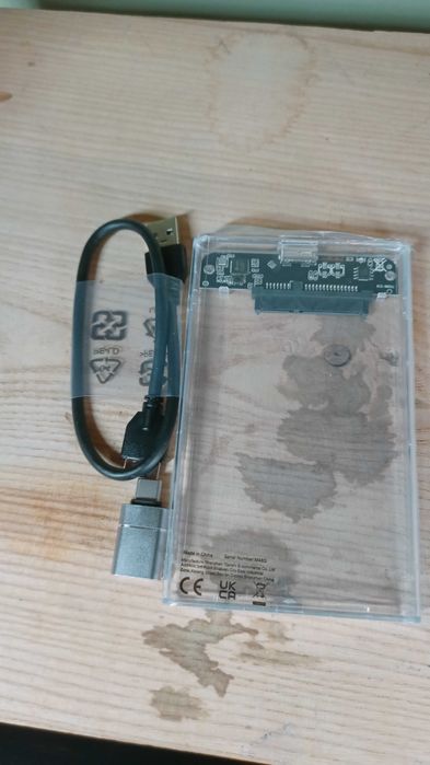 2,5-дюймовий прозорий корпус жорсткого диска USB 3.0 коробочка