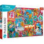 Puzzle 500 elementów. Disney: Na przestrzeni lat. Trefl