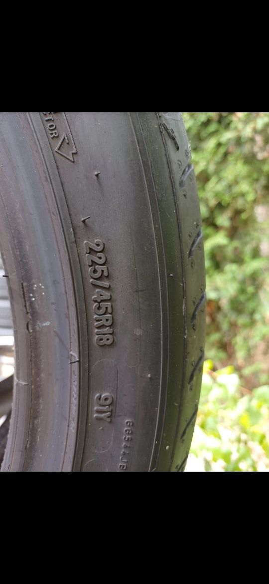 225/45/18 Sprzedam parę opon letnich Goodyear