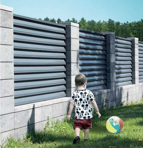 VALOR Zestaw ogrodzeniowy Żaluzja 112 x 200 cm MAT antracyt RAL 7016
