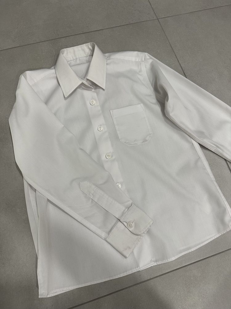 Koszula dla chłopca biała elegancka 8 lat 128cm