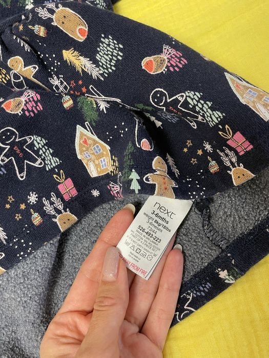 Тепла сукня/плаття для дівчинки Next 3-6 м.