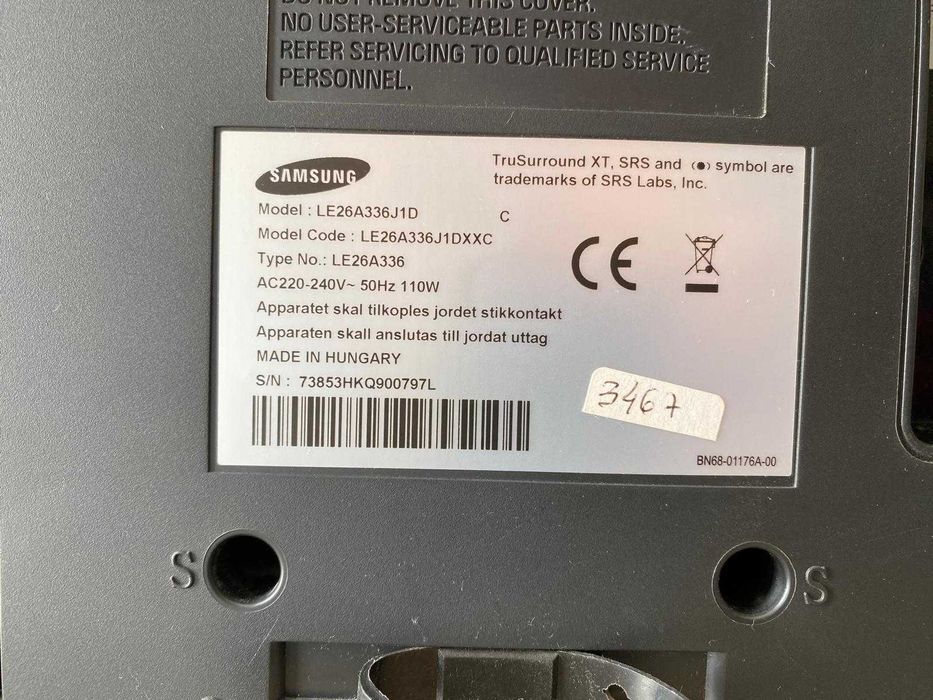 TV Samsung LE26A336JIDXXC