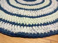 Dywanik bawełniany, średnica 92 cm, handmade