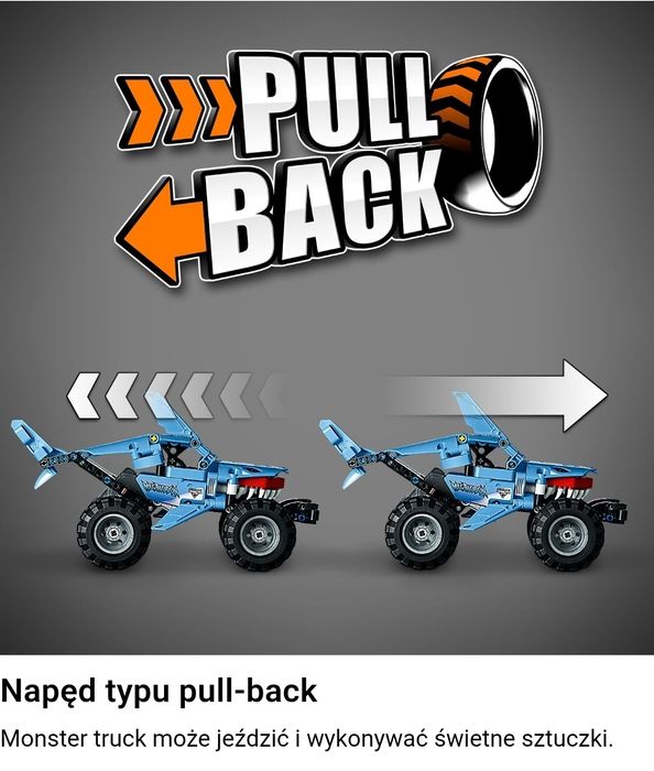 LEGO Technic 42134 MONSTER MEGALODON rekin ryba