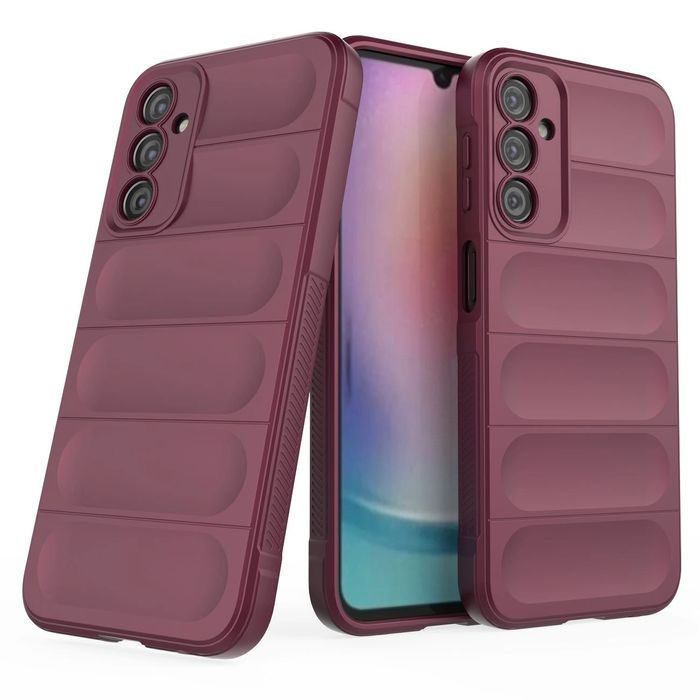 Magic Shield Case etui do Samsung Galaxy A24 4G burgundowe