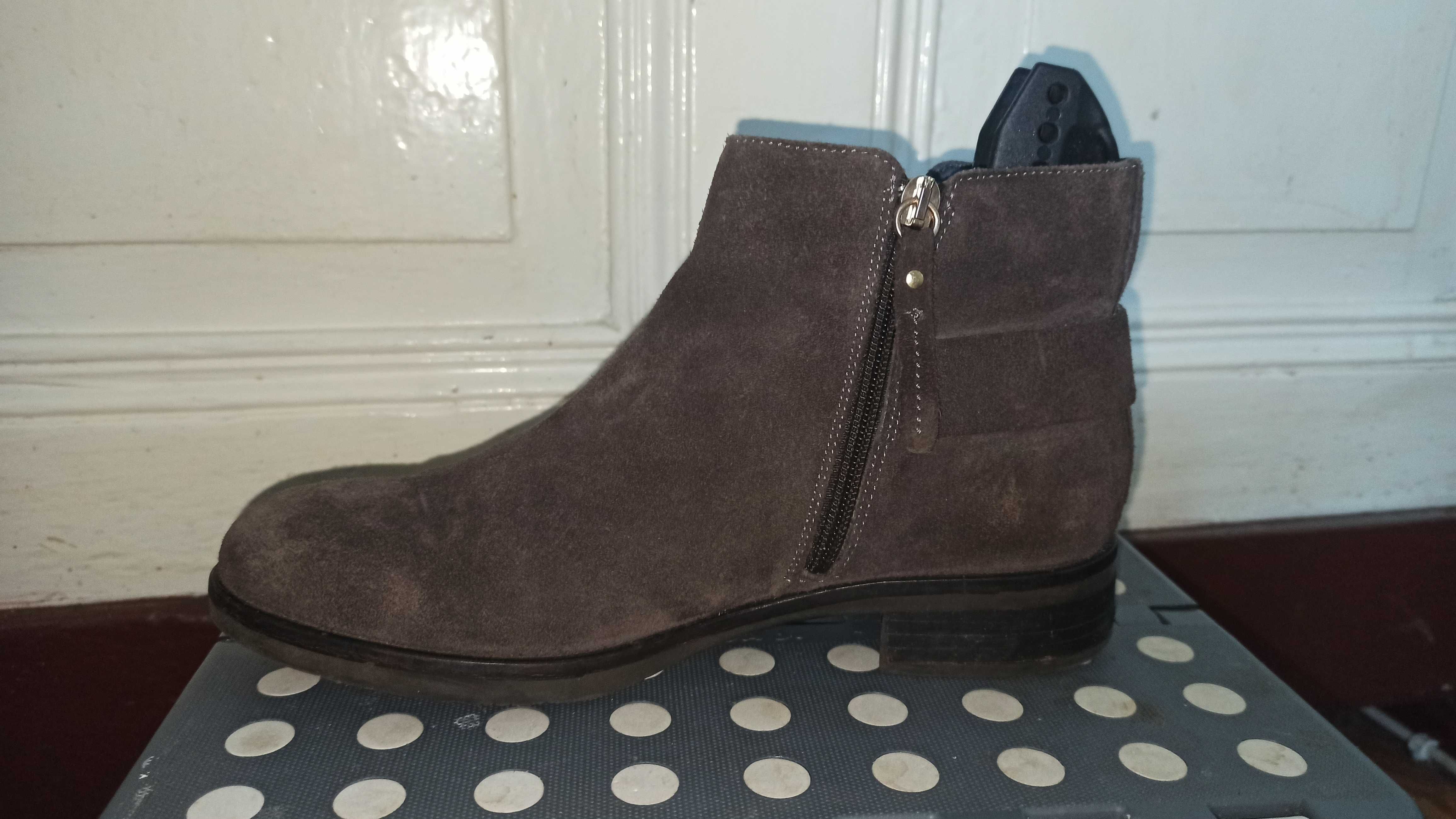 Botki damskie brązowe zamszowe Tommy Hilfiger rozmiar 37