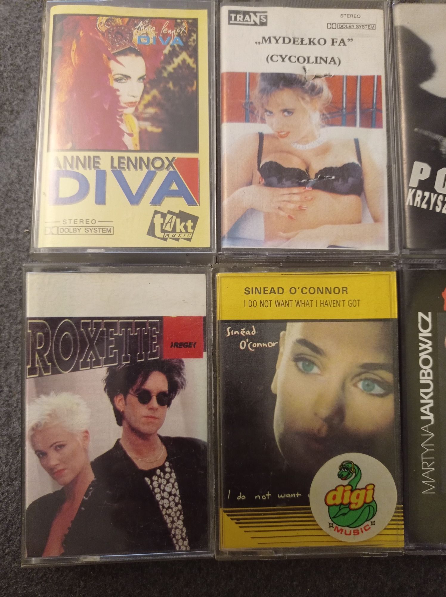 Kasety lata 90 Annie Lennox, Roxette, KAZIK, Jakubowicz , Daukszewicz