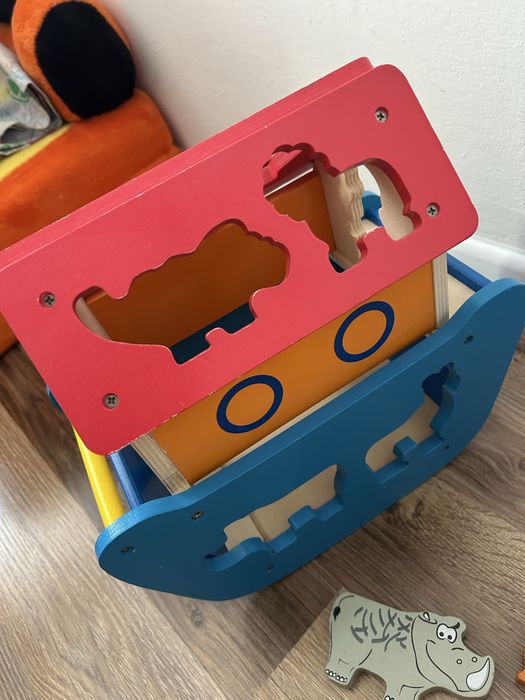 Drewnana Arka Noego Playtive sorter z figurkami zwierzęta Noe