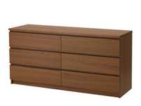 Malm comoda 6 gavetas castanho