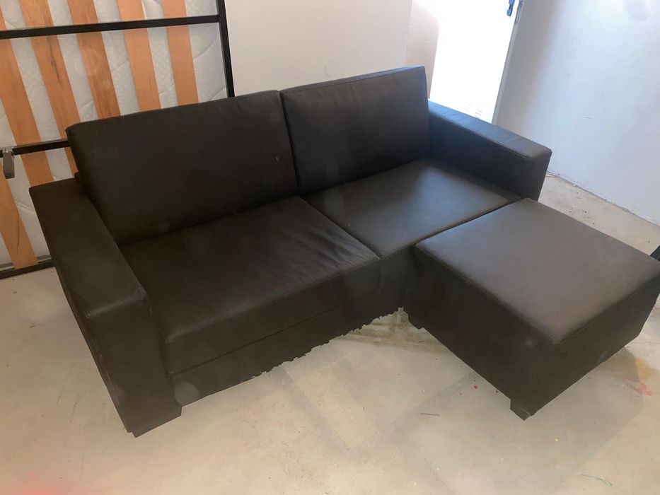 Sofá Napa Preto Chaise Longue