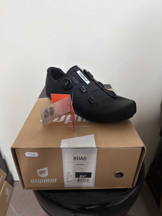 Buty rowerowe Suplest Road Sport – czarne (szosa) r. 44