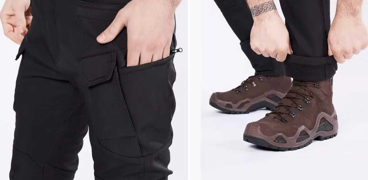Костюм софтшелл Gwild Чорний Soft Shell на флісі розміри S-5XL