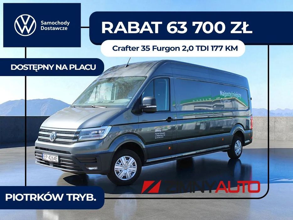 Volkswagen Crafter 35  Dostępny Od Ręki! Furgon L4h3 2,0 Tdi 177