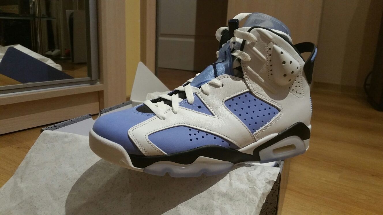 Air Jordan 6 UNC White Sneakersy Buty do koszykówki Retro 42.5