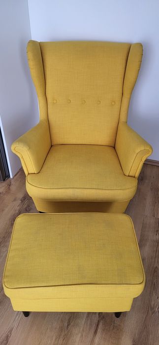 STRANDMON Fotel/ podnóżek żółty IKEA
Fotel/podnóżek, Skiftebo żółty
Fo