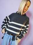 Oversize'owy sweter H&M w paski rozmiar L