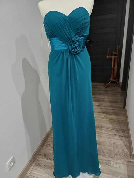 Sukienka balowa butelkowa zieleń Jora Collection rozm 2XS.