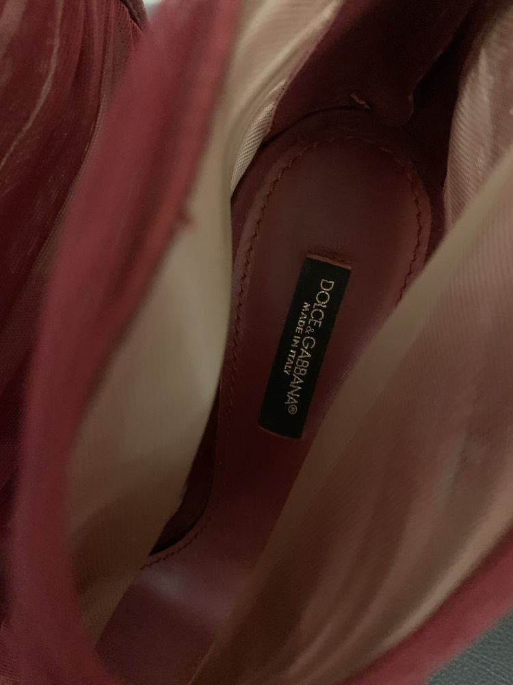DOLCE GABBANA piękne botki na szpilce, NOWE