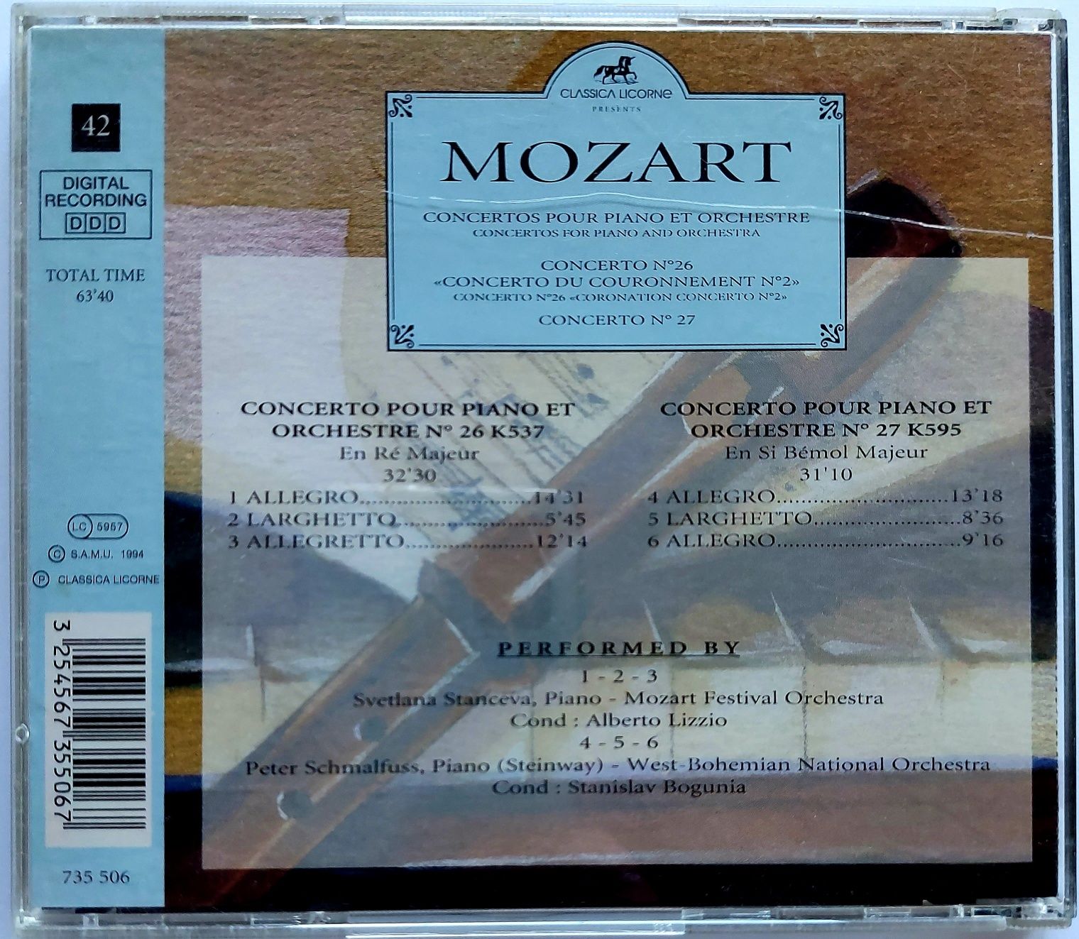 Mozart Concerto no.26 & no.27 1994r