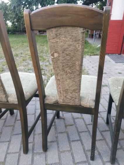 Solidny stół plus 6 krzeseł. Meble używane z Niemiec