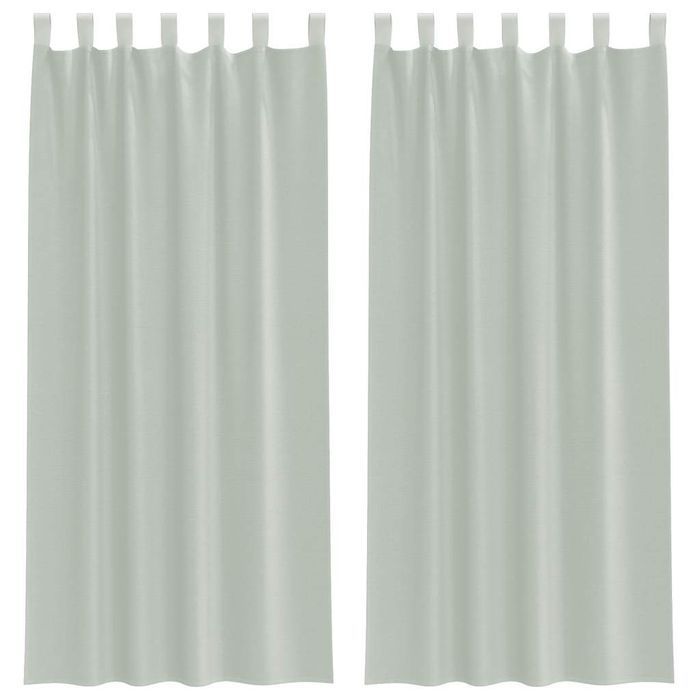 Vidaxl Zasłony Woalowe Z Pętelkami 2 Szt. Jasnoszary 140X245 Cm
