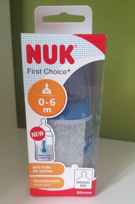 NUK First Choice Butelka antykolkowa z mierzeniem temperatury